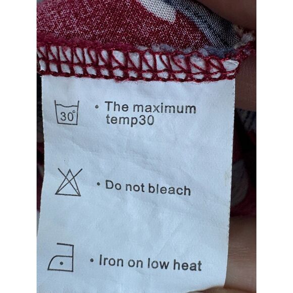 Long Red Maxi Floral Dress Size S Romantic Summer Vacation Feminine Flowers Cute - Picture 10 of 12